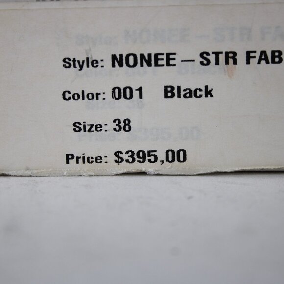 Taryn Rose Heels Sz 38 Black Open Toe Ankle Micro Fiber Leather Sole 3" Heels - Picture 13 of 13